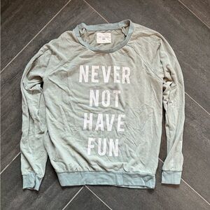 Sol Angeles Mint Green Crewneck Sweatshirt Fun Graphic XS